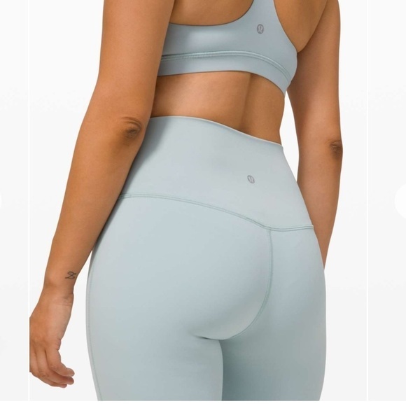 [12] 2022 Lululemon Athletica Align Pant High Rise 28” Aqua Mint Green Hazy Jade - Picture 4 of 14